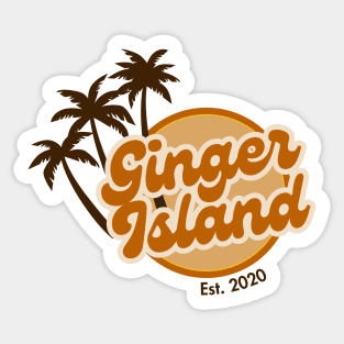 Ginger Island Retro 60s Vibes | Indie Gamie | Orange and Yellow | Tropical Beach Summer | Unoffical Stardew Valley Merch Sticker